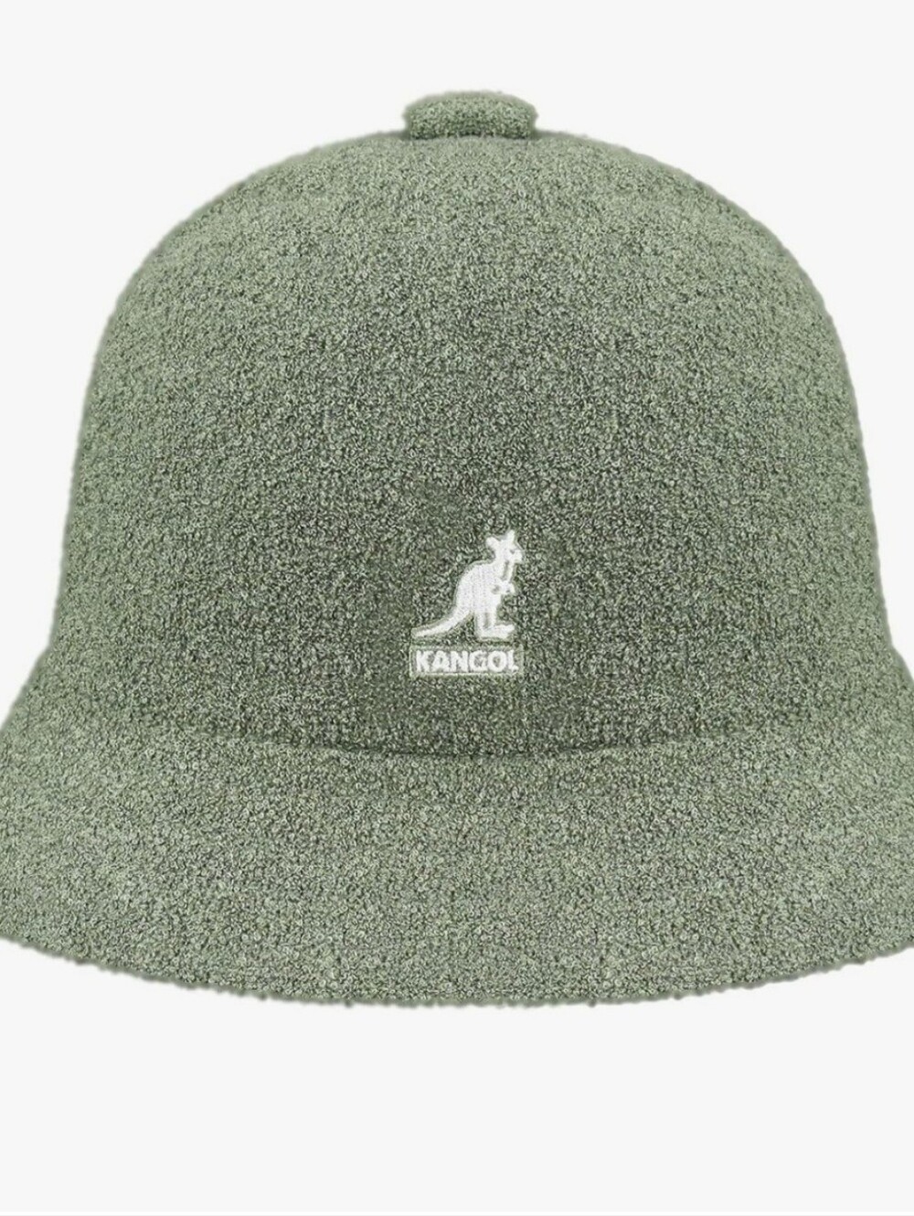Kangol Sage Terry Bucket Hat with White Logo. Rare Color